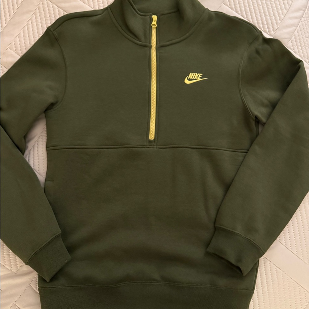 Nike Green and Yellow Zip-Up Jacket